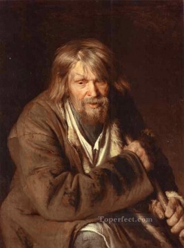 Ivan Kramskoi Painting - Portrait of an Old Peasant Democratic Ivan Kramskoi